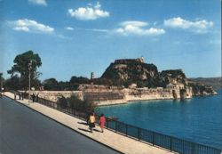 Corfu Old Fortress, Promenade, Greece Postcard