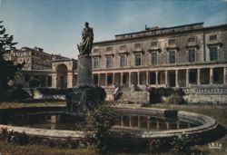 Corfu The Palace Fountain Statue Postcard
