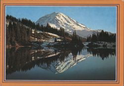 MT. RAINIER FROM EUNICE LAKE, Fall Reflection Postcard
