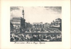 Firenze antica - Festa in Piazza Signoria Postcard