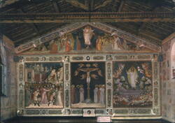 Florence Italy Basilica S. Croce Life of Jesus Frescoes PC Postcard