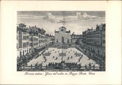 Old Florence Football Game in Santa Croce Square Postcard