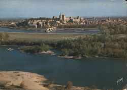 Avignon General View, Palais des Papes, Rhône & Pont Saint-Bénézet Postcard