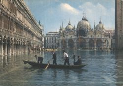 Exceptional High Tide, St. Mark's Square, Venice Postcard