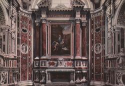 Chiesa del Gesù, Chapel of St. Anne, Ornate Altar Postcard