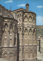 Monreale Cathedral Abside - Ornate Arches & Medallions Postcard