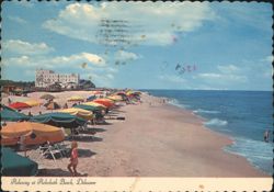Relaxing at Rehoboth Beach, Delaware Postcard