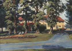 Locust Trees at Balsam Shade by James Cramer, Greenville Postcard