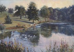 Fishing at Pollace's Family Resort, Catskill, NY Postcard