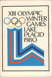 XIII Olympic Winter Games Lake Placid 1980 Logo Postcard