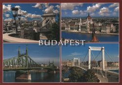 Budapest Parliament, Chain, Liberty, Elizabeth Bridges Postcard