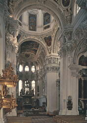 Passau Dom St. Stephan, Pulpit & High Altar Interior Postcard