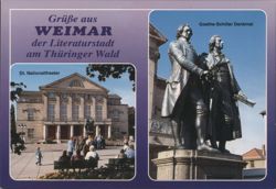Weimar Goethe-Schiller Denkmal, Dt. Nationaltheater Postcard