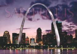 Gateway Arch & St. Louis Skyline at Dusk Postcard
