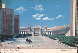 Empire State Plaza, Modern Buildings & Reflecting Pools Postcard