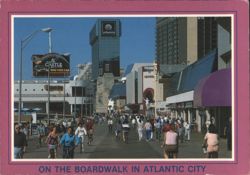 On the Boardwalk in Atlantic City, NJ Postcard