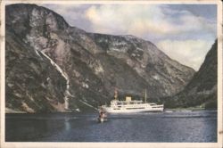 Meteor Norway Cruises Fjord Ship Postcard