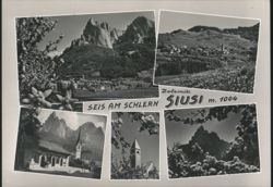 Dolomiti Siusi, Seis am Schlern Mountain Views Postcard