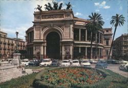 Palermo Politeama Garibaldi Theater Postcard