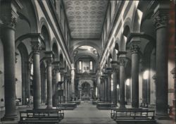 Florence St. Spirito Church Interior Postcard