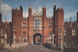 Hampton Court Palace Gatehouse, King Henry VIII's Arms Postcard