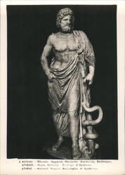 Asclepius of Epidaurus Statue, National Archaeological Museum Postcard