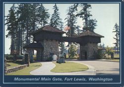 Monumental Main Gate, Fort Lewis Postcard