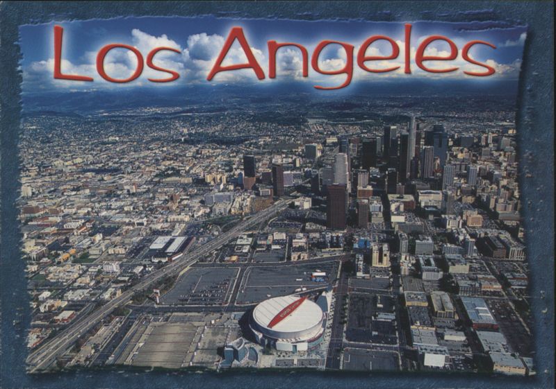 Los Angeles Downtown Aerial View, Staples Center California