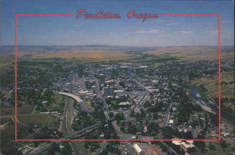 Pendleton, Oregon Aerial City View Bernie McNeil
