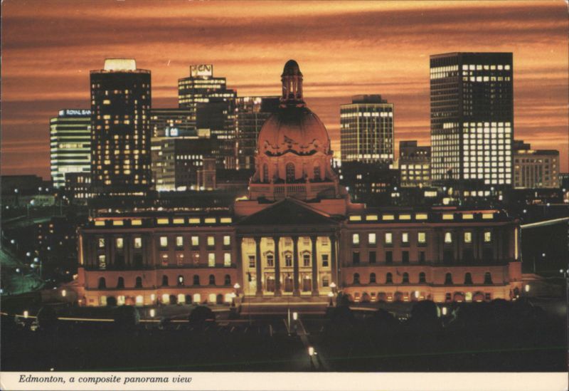 Edmonton Skyline & Parliament Building, Composite Panorama AB Canada