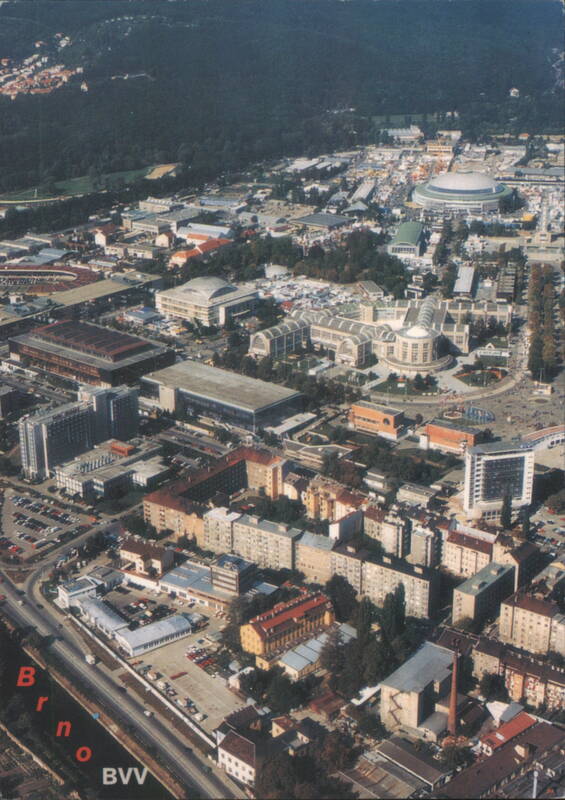 Brno Aerial View of BVV Exhibition Centre Czechoslovakia