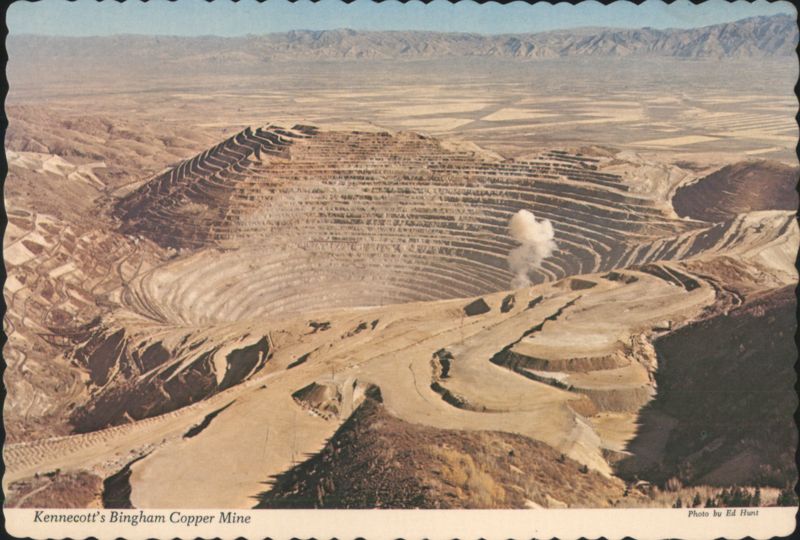 Kennecott's Bingham Copper Mine, Blasting, Utah Bingham Canyon