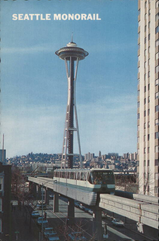 Seattle Monorail & Space Needle Washington Max R. Jensen