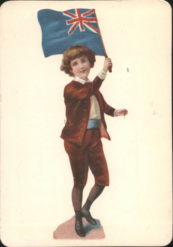 Boy Holding British Blue Ensign Flag Flags