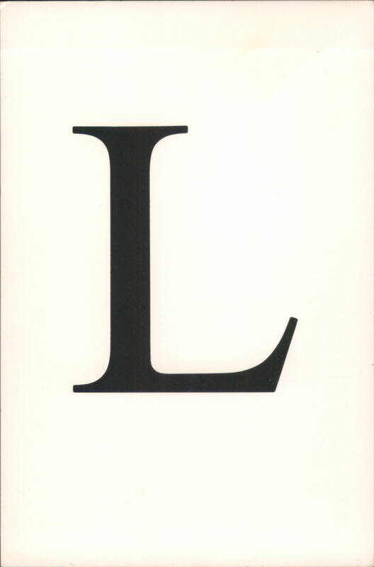 Large Black Serif Capital Letter L Modern