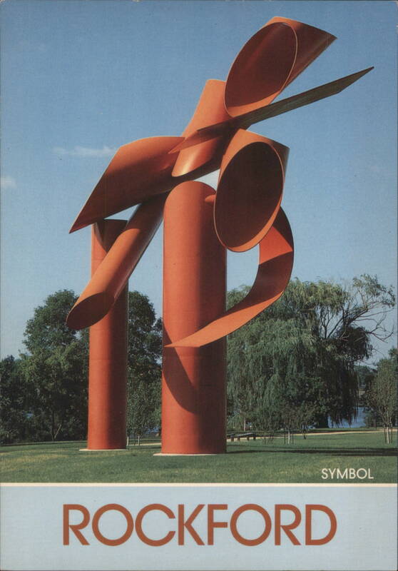 Symbol Sculpture by Alexander Lieberman, Rockford, IL Illinois