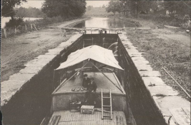 C & O Canal Boat Locking Through, c. 1920 Georgetown District of Columbia