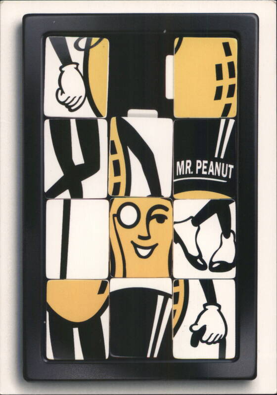 Mr. Peanut Sliding Tile Puzzle - Relax. Go nuts. Rack Cards