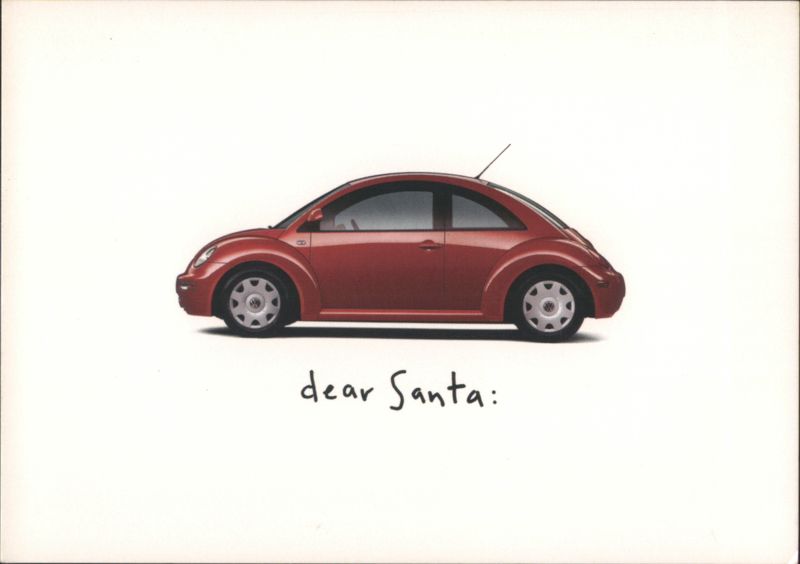 Red Volkswagen New Beetle 'dear Santa:' Wish List Ad 1999