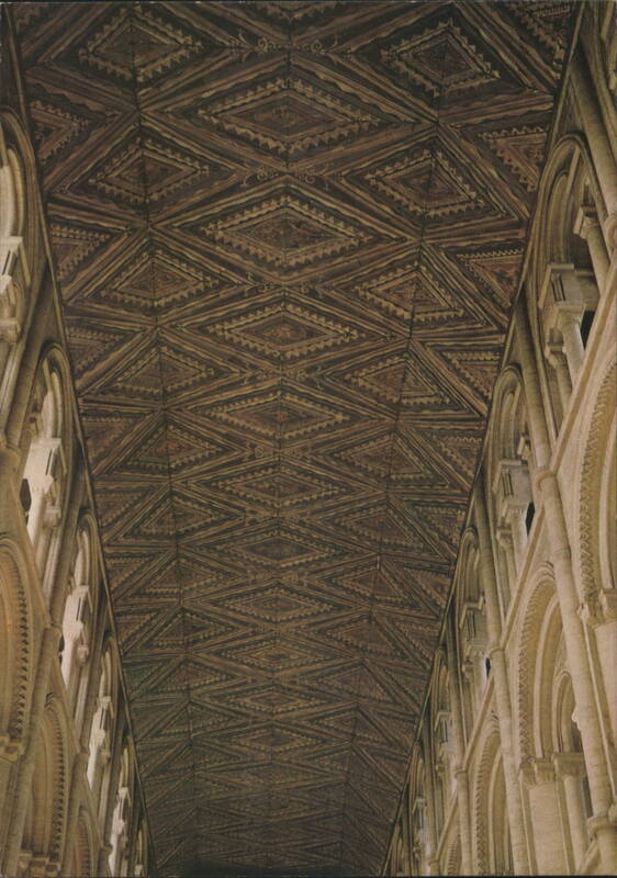 Peterborough Cathedral Norman Painted Wooden Ceiling England