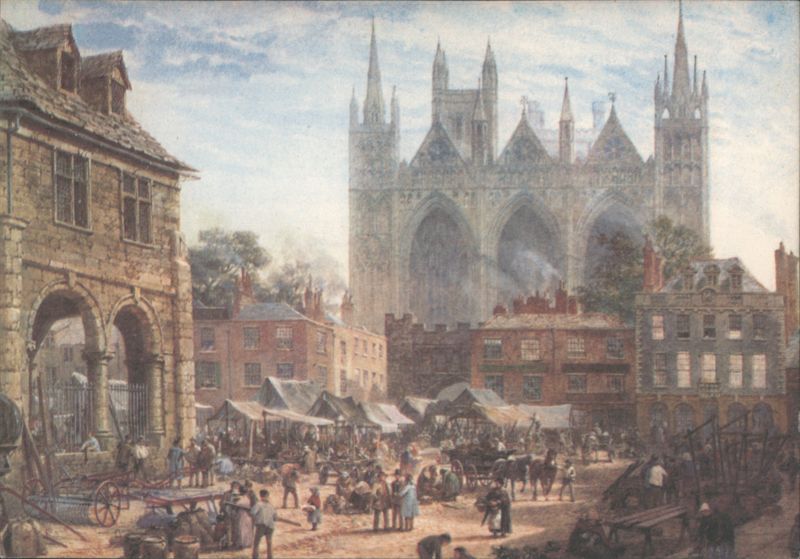 Old Market Place and Norman Gateway, Peterborough United Kingdom