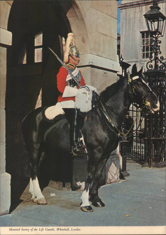 Mounted Sentry of the Life Guards, Whitehall London United Kingdom