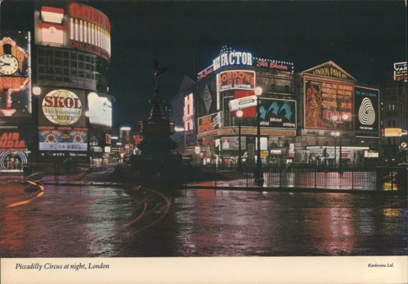 Piccadilly Circus at night, London United Kingdom