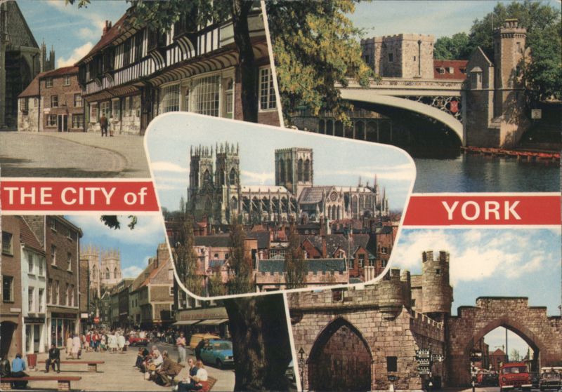 City of York Multi-View: Minster, Lendal Bridge, Walmgate Bar England
