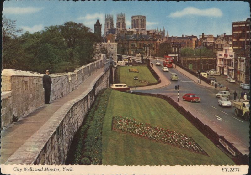 York City Walls and Minster Cathedral with Gardens United Kingdom