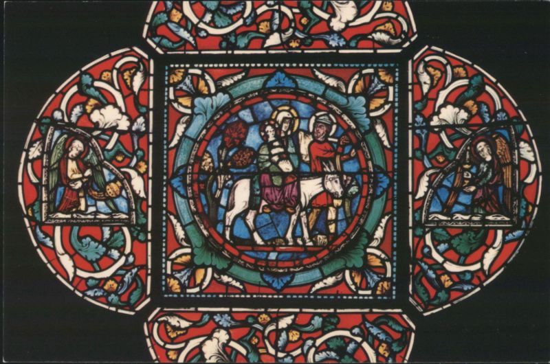 Flight into Egypt Stained Glass, Canterbury Cathedral England