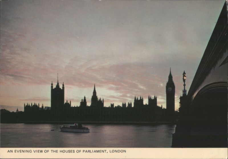 Evening View Houses of Parliament, London United Kingdom
