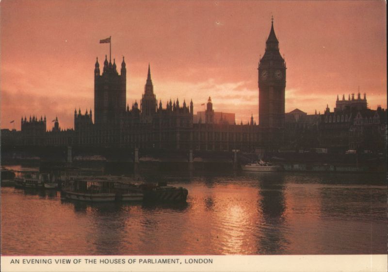 Evening View Houses of Parliament, London - Big Ben United Kingdom