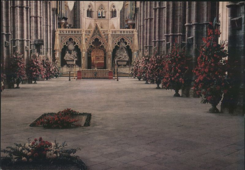 Westminster Abbey Nave, Festival of Flowers 1966 London United Kingdom
