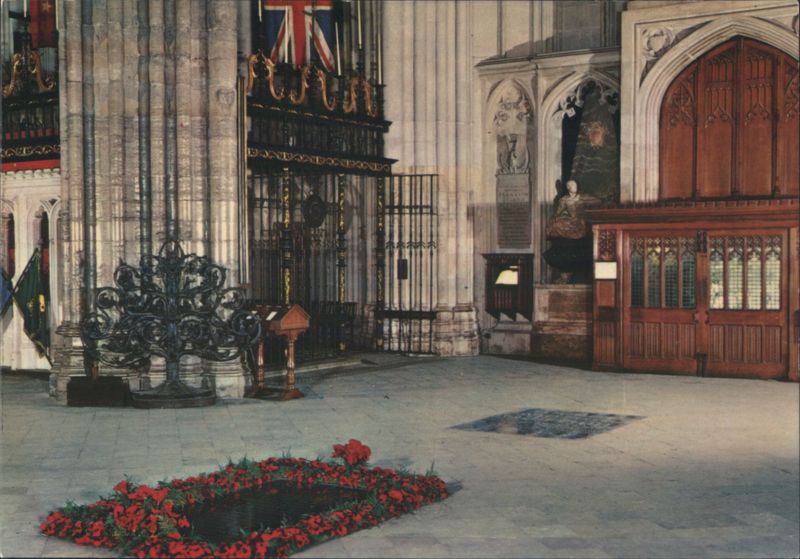 Tomb of Unknown Warrior & Churchill Plaque, Westminster Abbey London United Kingdom